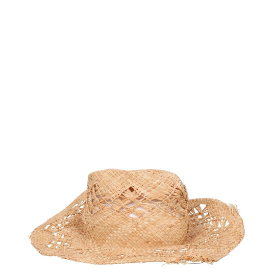 RUSLAN BAGINSKIY Womens Monogramme Embelished Cowboy Hat Straw Beige M RRP 295