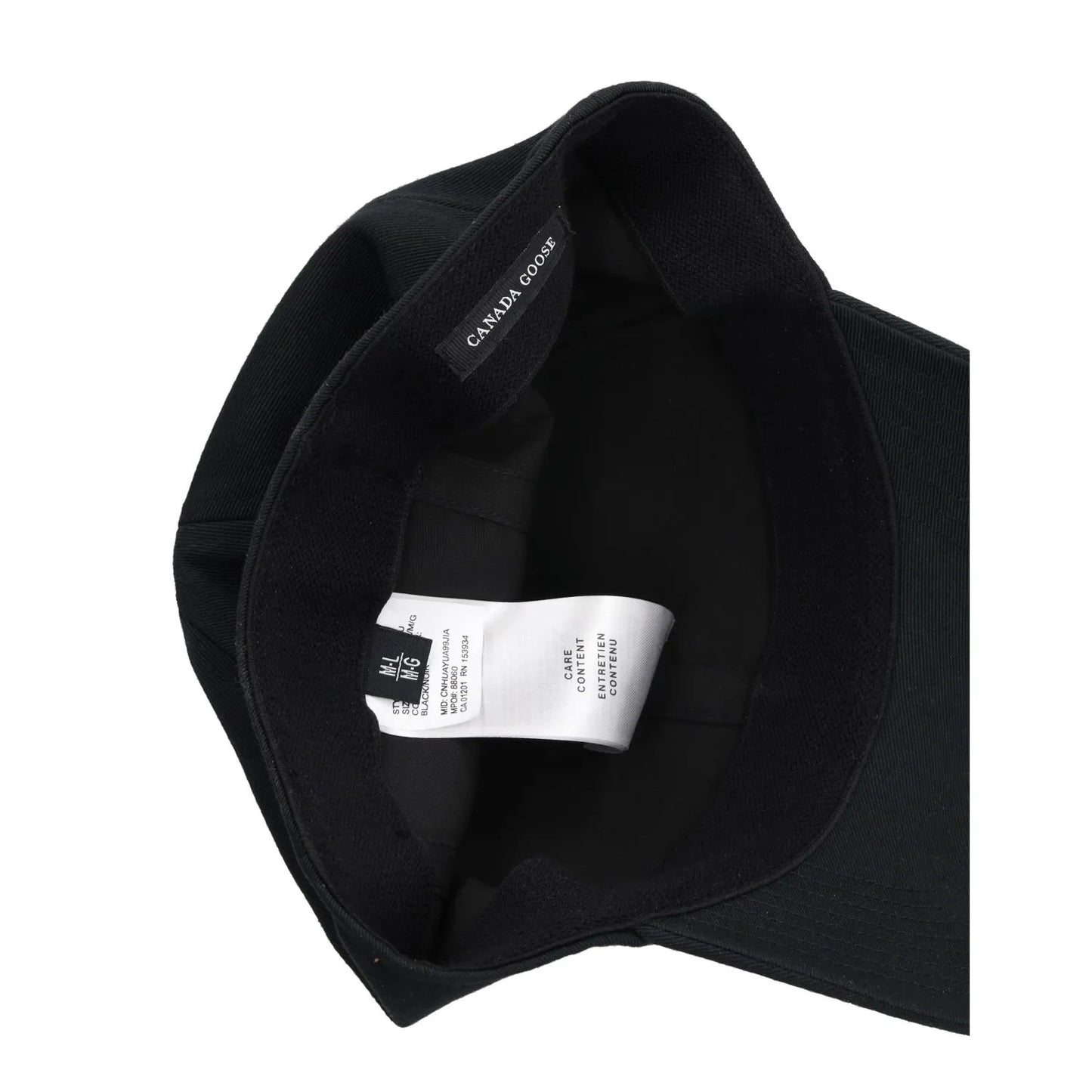 CANADA GOOSE Mens Tonal Cap Baseball Hat Black Front CG Logo Size M RRP 250 — View 9