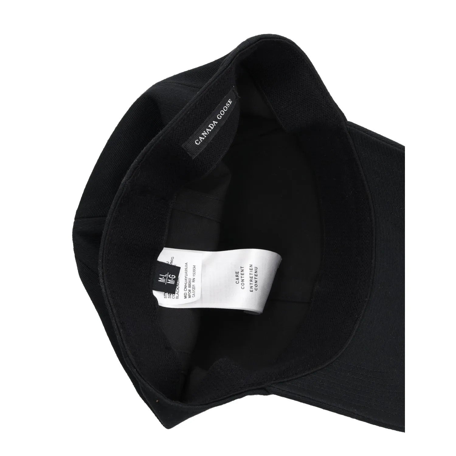 CANADA GOOSE Mens Tonal Cap Baseball Hat Black Front CG Logo Size M RRP 250 — View 9