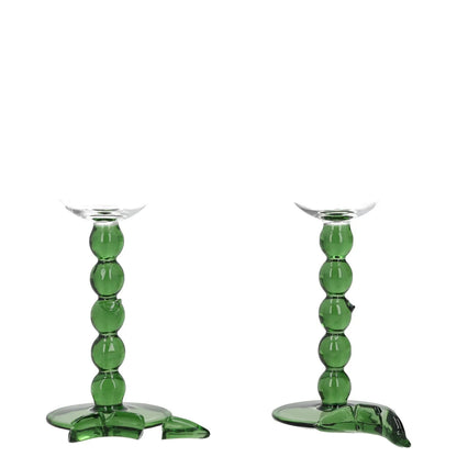 MAISON BALZAC Wine Glasses Glass Clear Green Stem Two Piece One Size RRP 50 — View 7