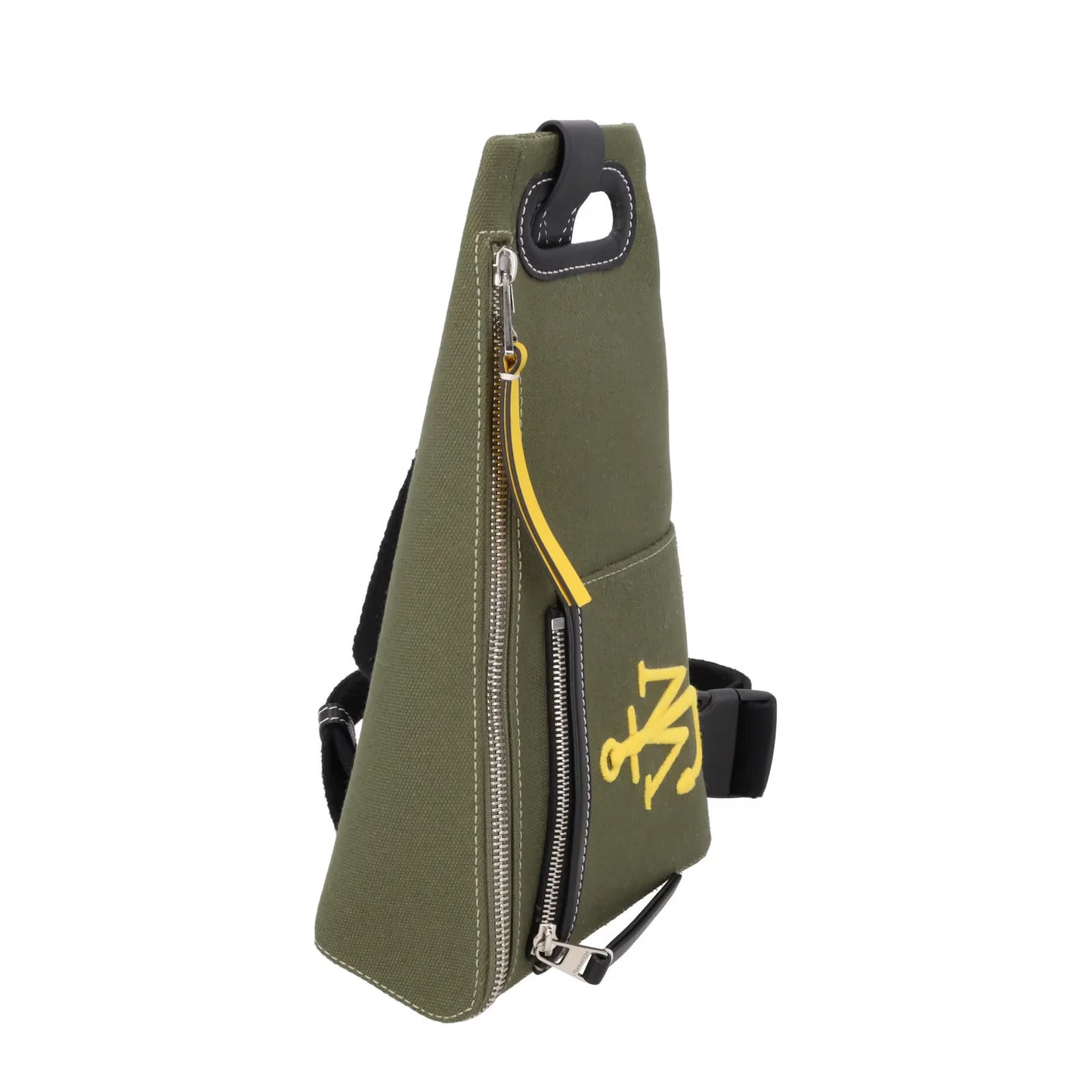 J.W. ANDERSON Unisex Adults Anchor Bum Bag Green Yellow Black Size M RRP 340 — View 6