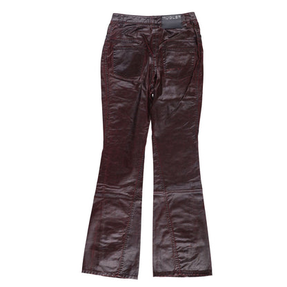 MUGLER Womens Jeans Flared Leg Denim Burgundy High Rise Size 40 RRP 770 — View 12