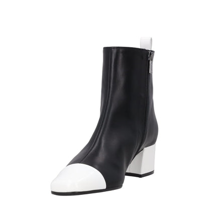 CAREL PARIS Womens Estime Leather Ankle Boot Black Block Heel Toe Cap UK6 RRP445 — View 3