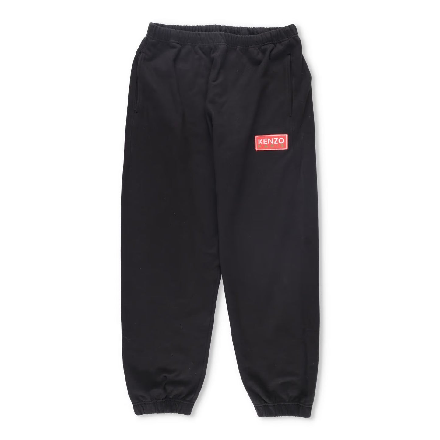 KENZO Mens Paris Classic Jogger Pants Cotton Blend Fleece Logo Black L RRP 270