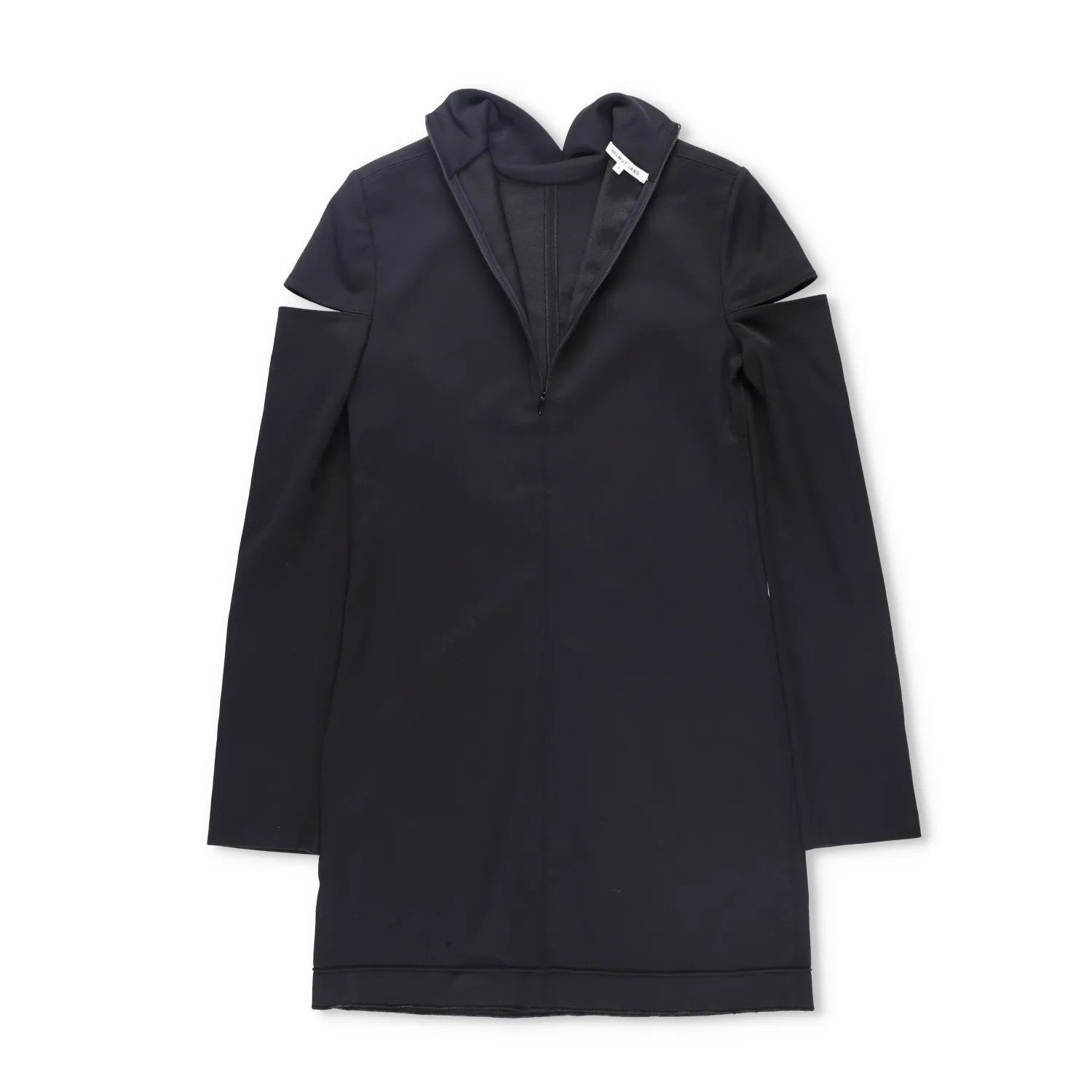 HELMUT LANG Womens Dress Black Long Sleeve High Neck Cold Shoulder Size 8 RRP500 — View 9
