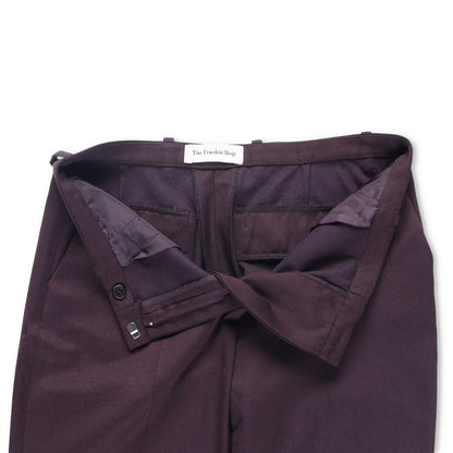 FRANKIE SHOP Womens Lyra Flared Pants Purple Flat Front Zipped Size S RRP 212.1 — View 7